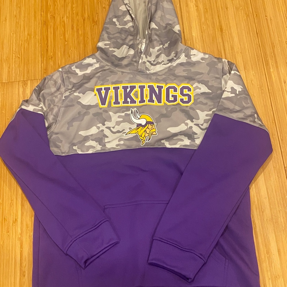 Vikings Camouflage and Purple Hoodie